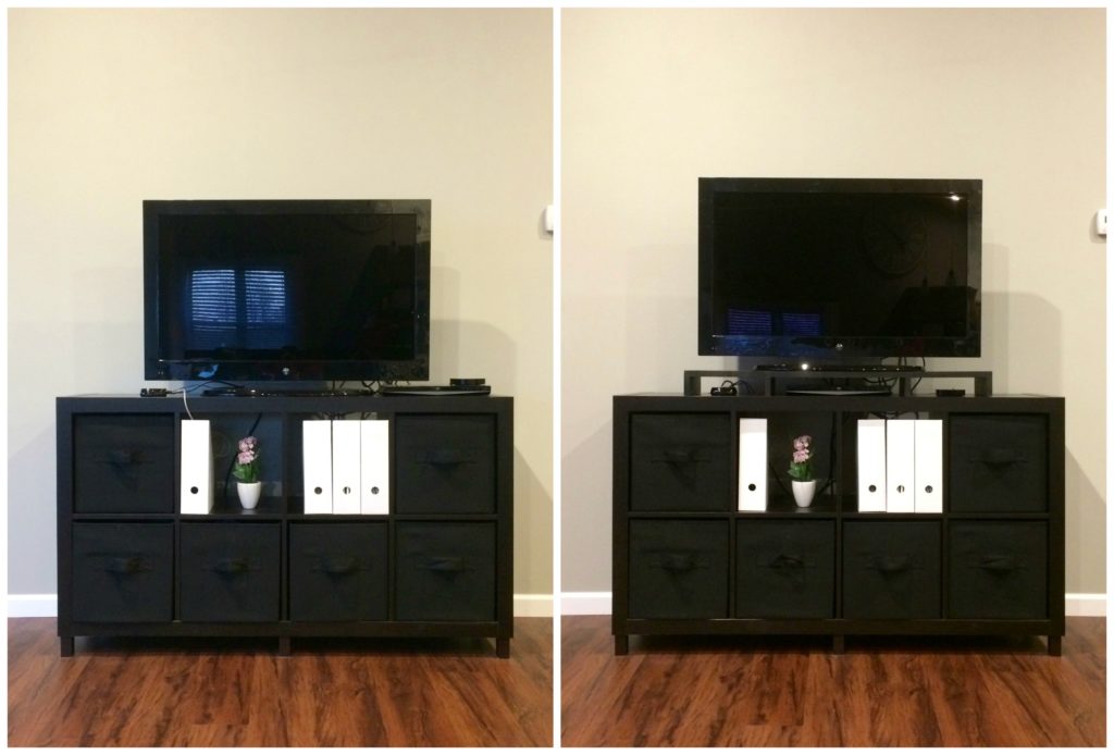 before and after of entertainment unit