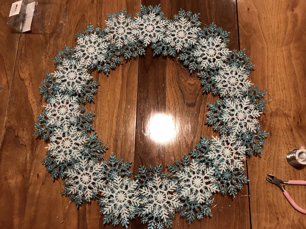 DIY Snowflake wreath