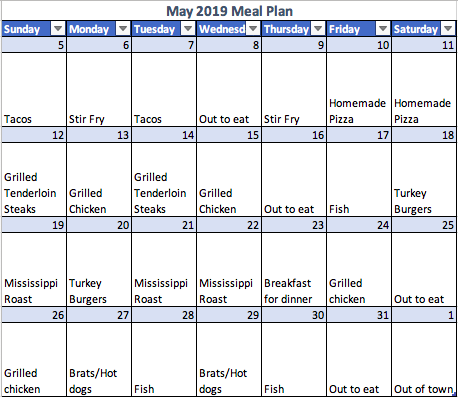 How to Create a Month Long Meal Plan