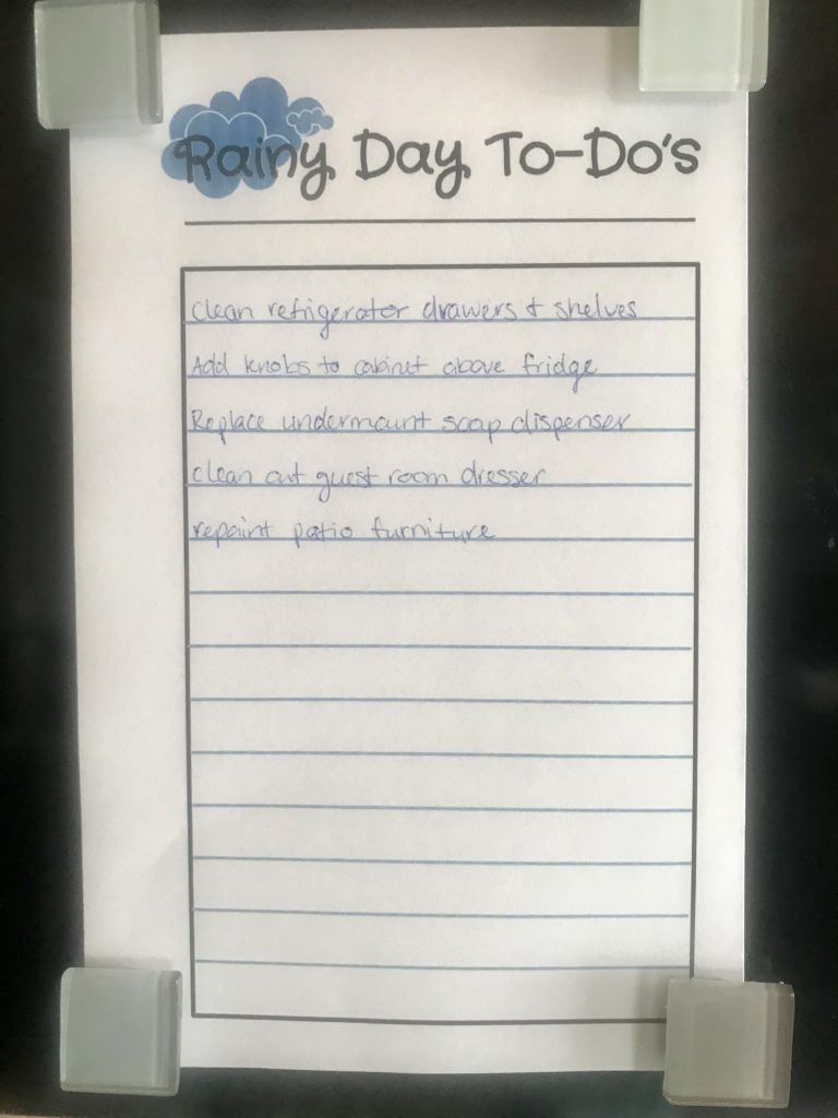 Rainy Day To-Do List