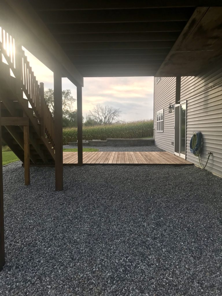 Deck and Landscaping Rock Reveal
